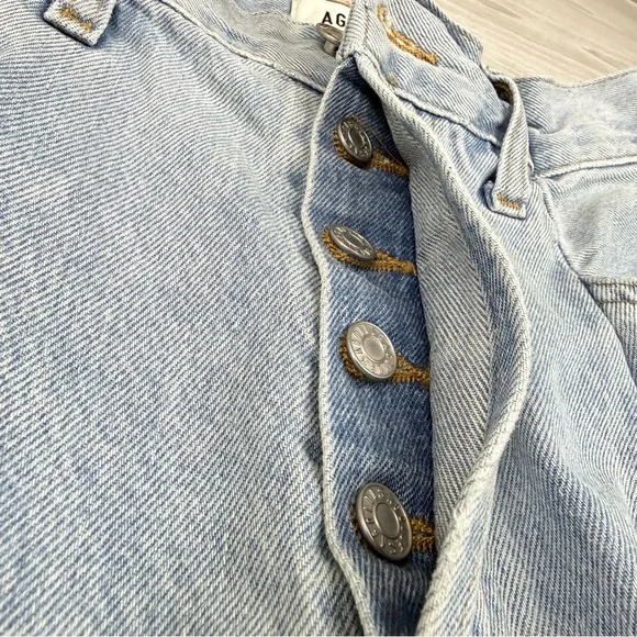 Agolde Fold Waistband Jean Straight Leg Size 26 Cotton Pleated - Picture 12 of 16